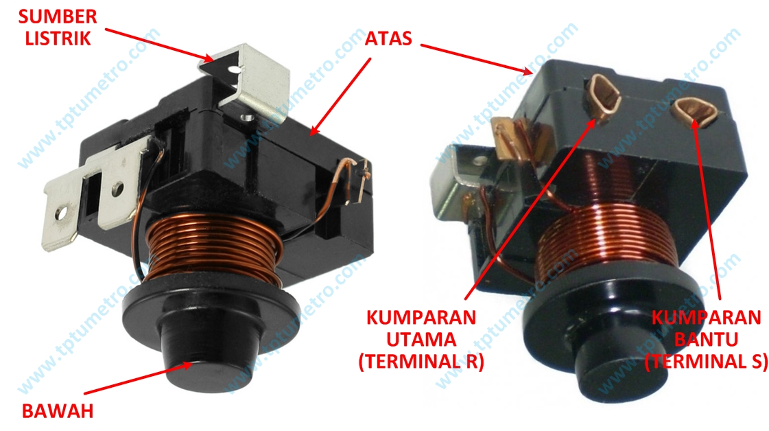 Jenis Fungsi Cara Kerja Start Relay Motor Kompresor Tptumetro