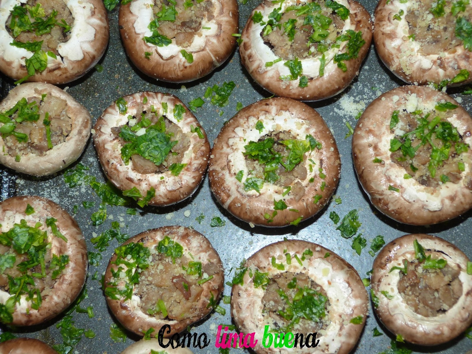 Como Lima BUEna Guarniciones expréss Portobellos rellenos