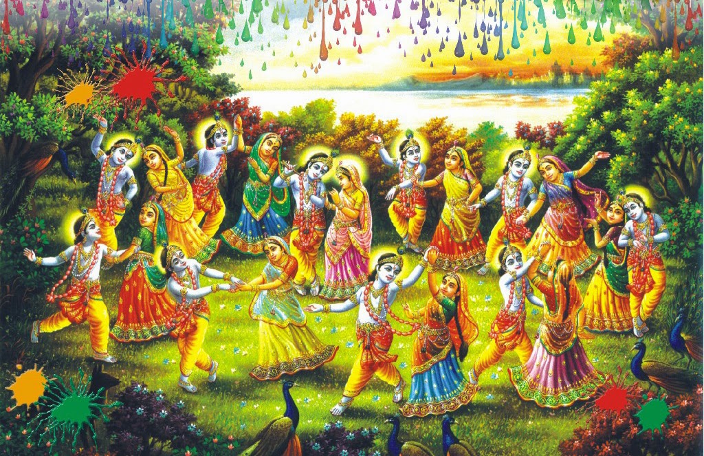 radhe krishna holi lila and god holi wallpapers(Radha Krishna HD Wallpapers for Holi)