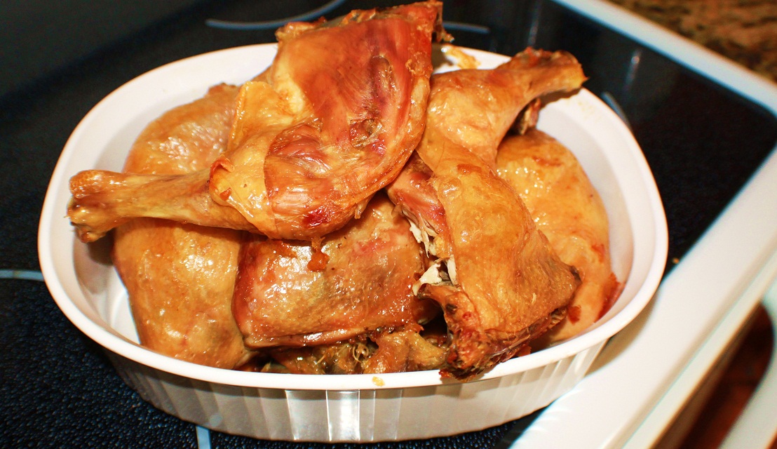 Baked Curry Glazed Chicken Leg Quarters Recipe What's Cookin' Italian
