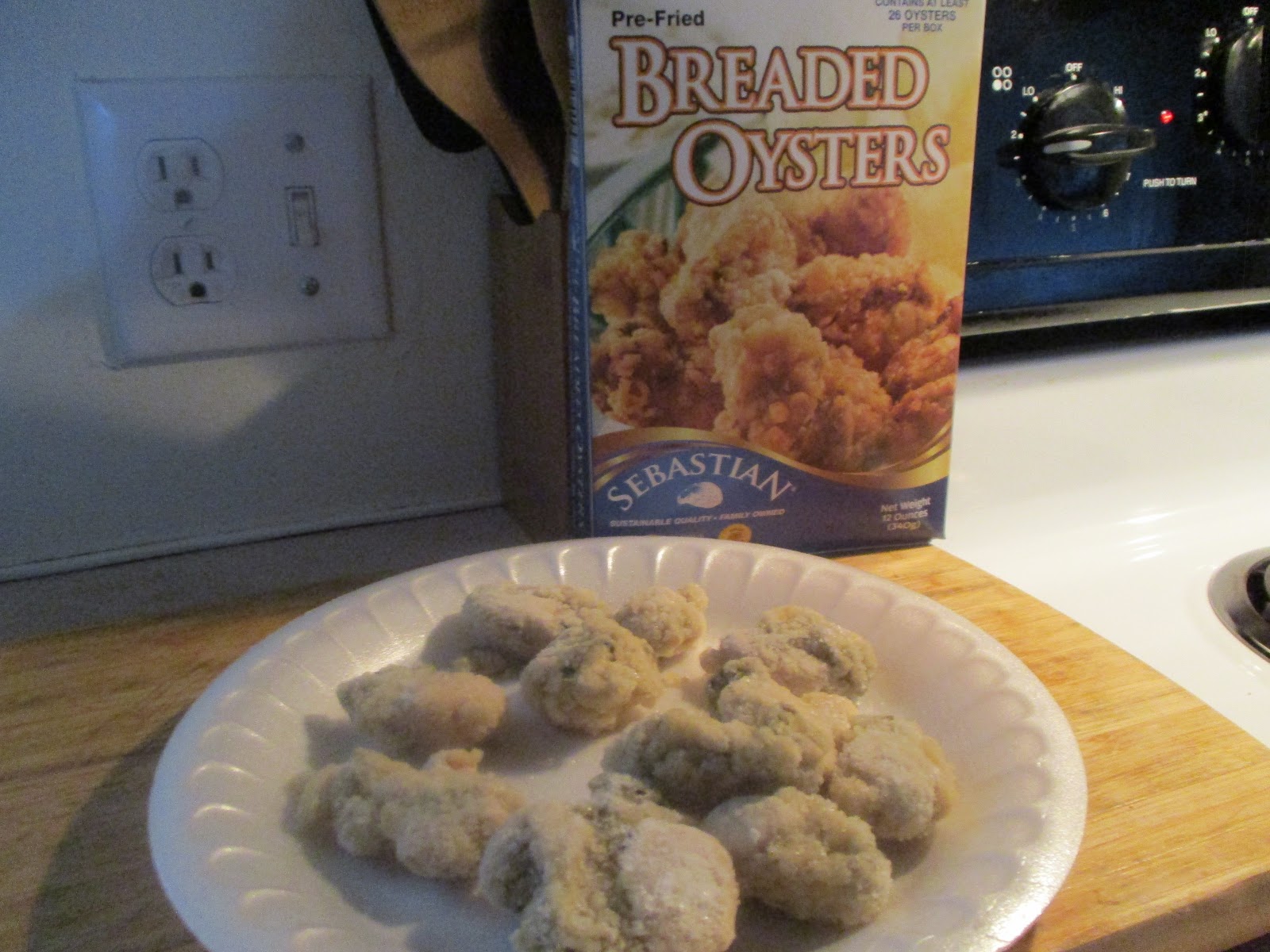 Diab2Cook Breaded Oysters w/ Baked Potato and Texas Toast Light