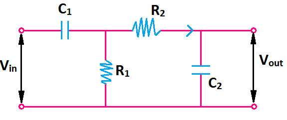 RC Band pass filter circuit diagram