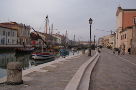 The canal in Cesenatico, along side which Pantani used to ride his bike as a boy growing up