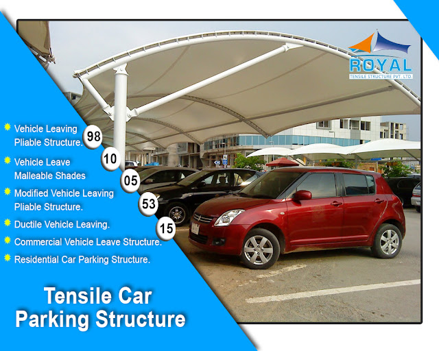 Tensile car parking structure in Delhi