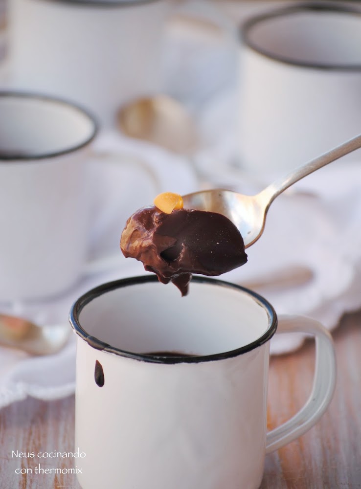 Natillas de chocolate sin lactosa y con thermomix