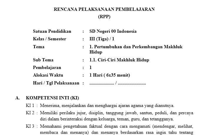 Rpp Kurtilas Kelas 3 Revisi 2018 - tukaffe.com - tukaffe.com