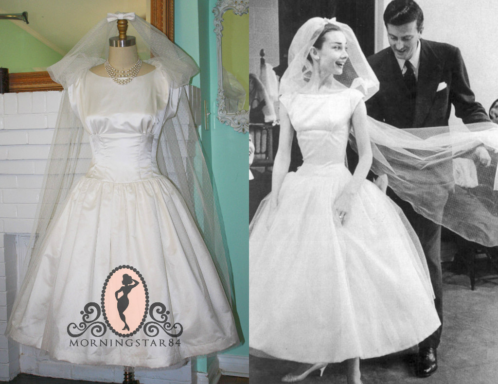 Morningstar Pinup Audrey Hepburn's Funny Face Wedding Dress