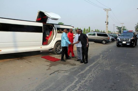 7 Photos: Lagos pastor, Tom Samson, his hummer Limo and red carpet spotted in Lagos