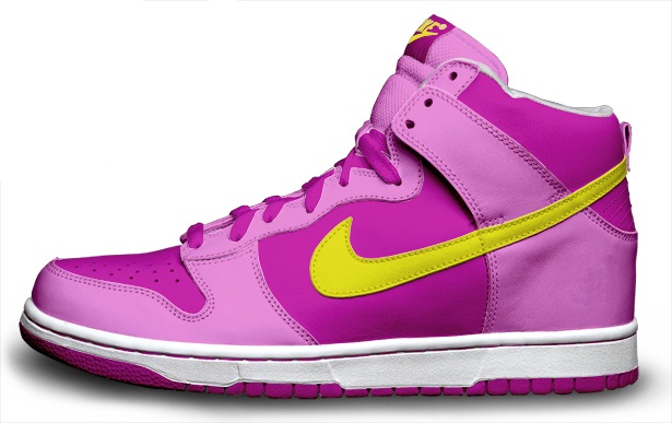 Peach Princess Nike Dunks High Shoes 4 Layout