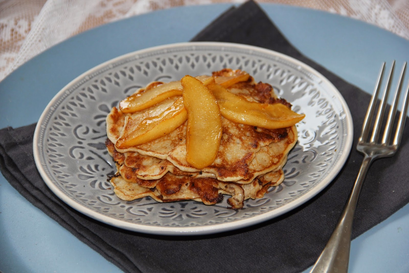 Havermout pannenkoekjes met gekarameliseerde appel - www.desmaakvancecile.com