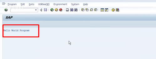 How to create SAP ABAP Hello World Program