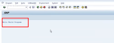 How to create SAP ABAP Hello World Program