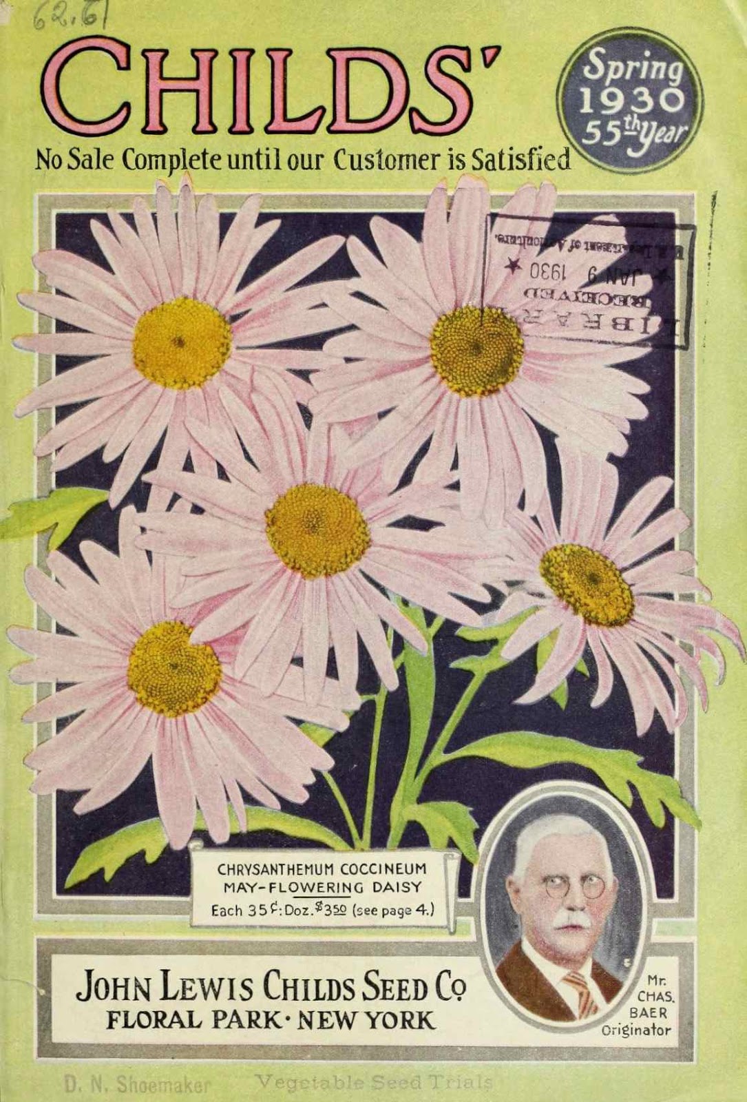 Tenth Letter of the Alphabet Lettering John Lewis Childs’ Catalogs