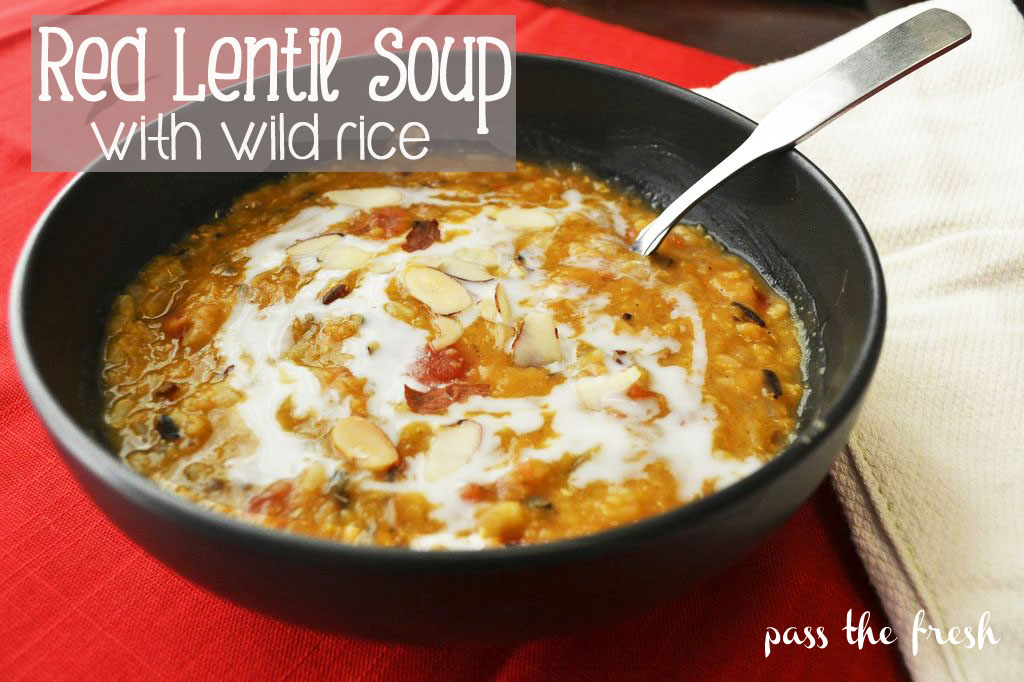 Pass the Fresh Red Lentil Soup with Wild Rice