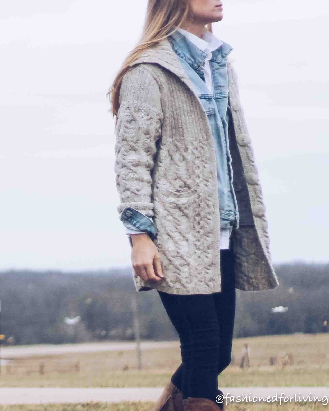 layered denim jacket outfit. layered sweater and denim jacket with tall cowgirl boots and skinny jeans-18.jpg