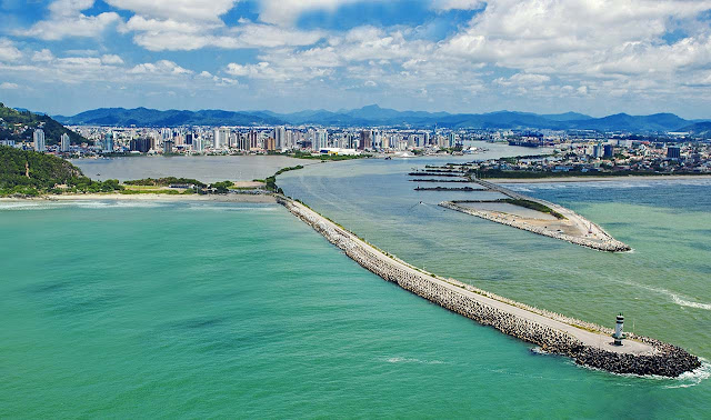 Imagem aérea de Itajaí