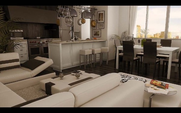 Desain Interior Dapur Dan Ruang Makan Mungil Untuk Rumah 