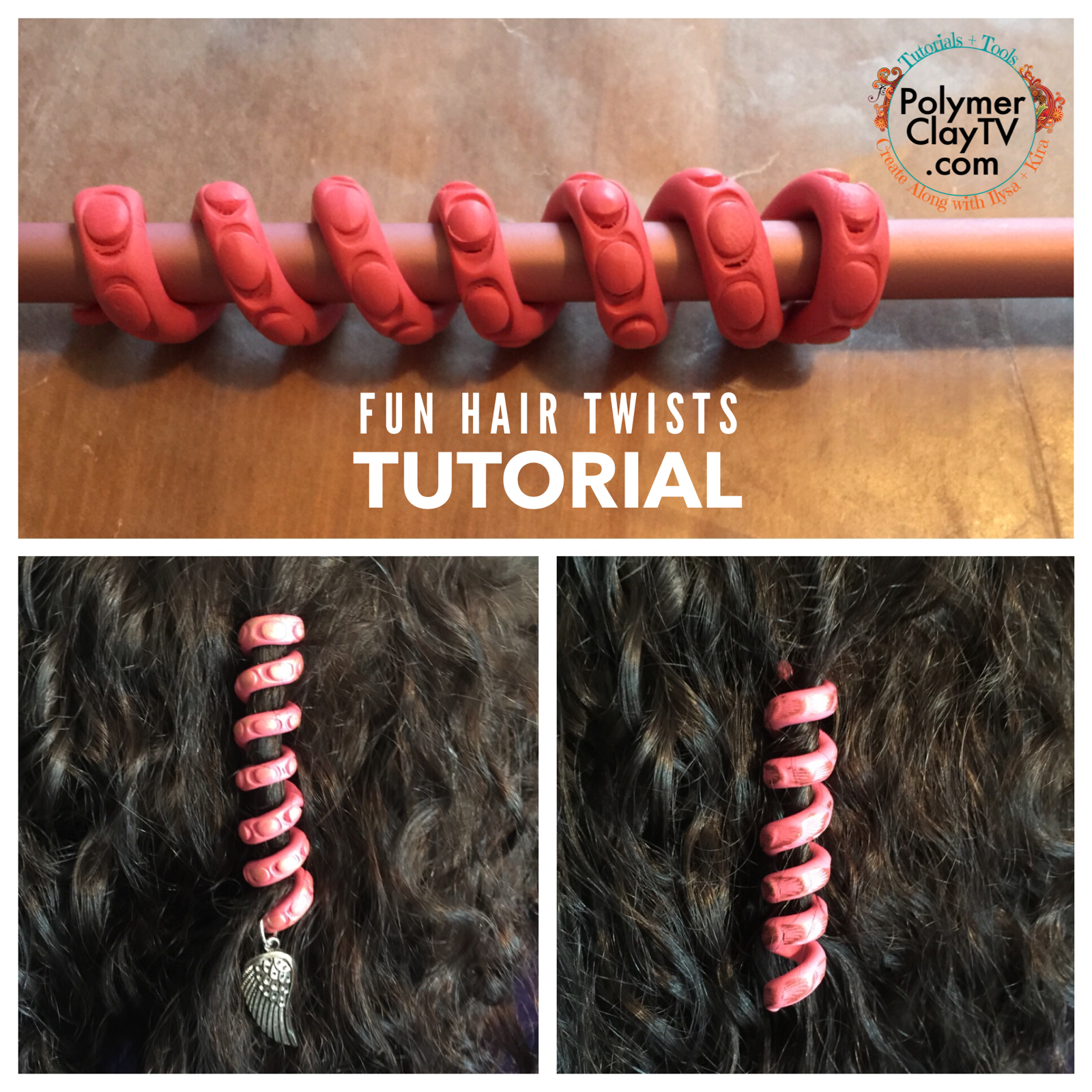 Polymer Clay TV & Polymer Clay Productions Hair Twist Tutorial is Fun