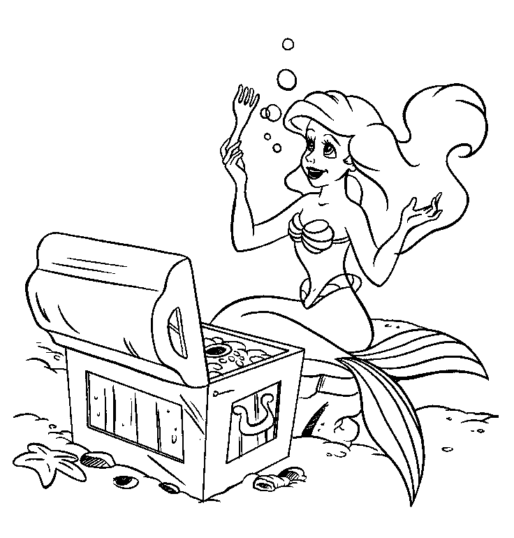 Disney Princess Mermaid Coloring Pages