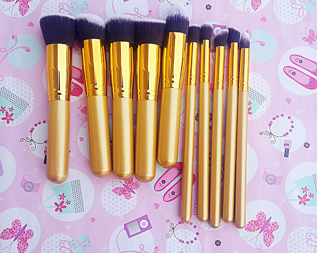 HIGH GRADE GOLD MAKEUP BRUSH KIT FROM BORNPRETTY 2