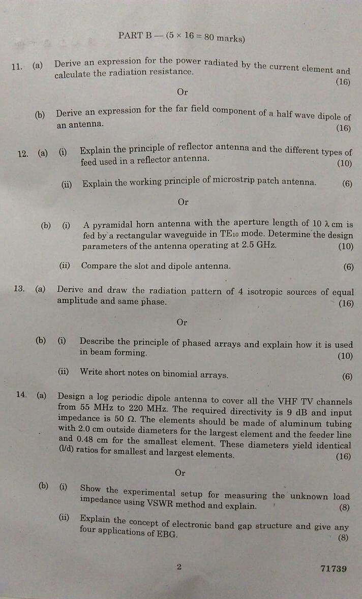 EC6602 Antenna and Wave Propagation April / May 2017 Question Paper