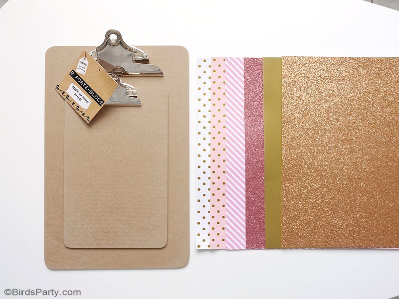 Gold Foil DIY Projects for Your Office Decor - easy ideas to help keep your office looking pretty and organized, a great back to school craft! by BirdsParty.com @birdsparty #officedecor #backtoschoolcrafts #backtoschoolprojects #diydecor #diyofficedecor #goldfoil #customofficesupplies