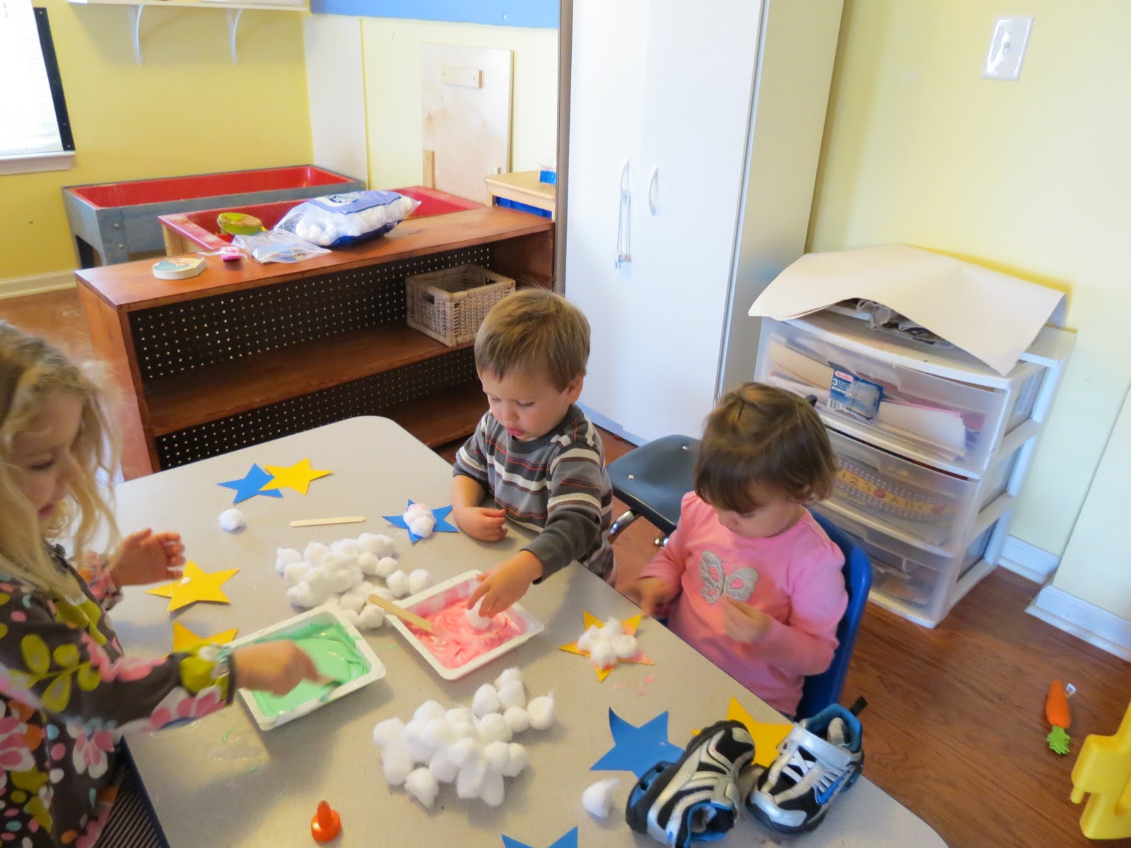 Kozy Kids Family Childcare Paint, Glue and Cotton Balls