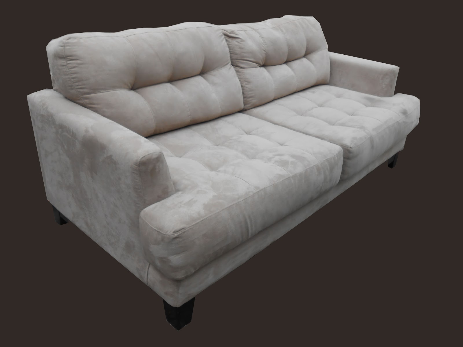 Uhuru Furniture & Collectibles Ultrasuede Tufted Sofa SOLD