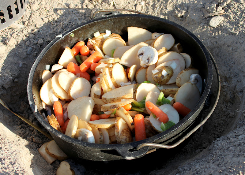 Keeping up with the Kitchen Mom Beagley Dutch Oven Potatoes!