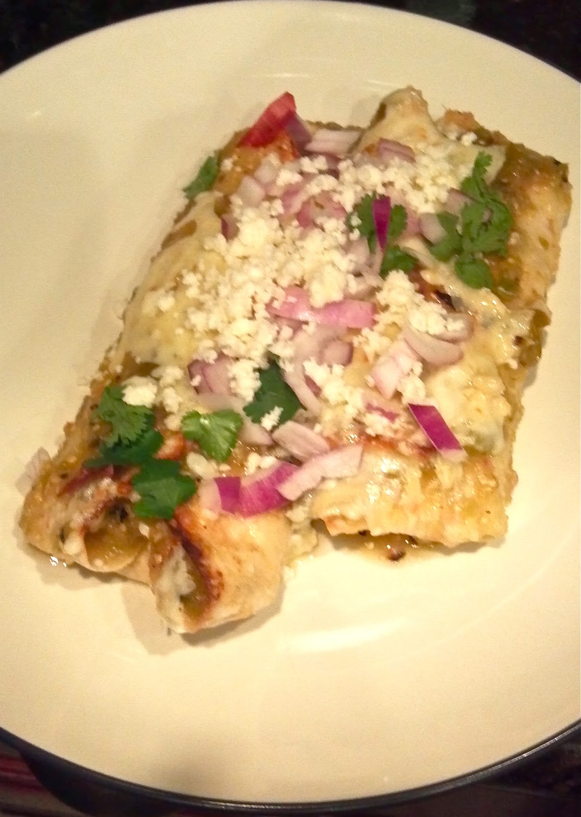 new happy day Tomatillo Enchiladas