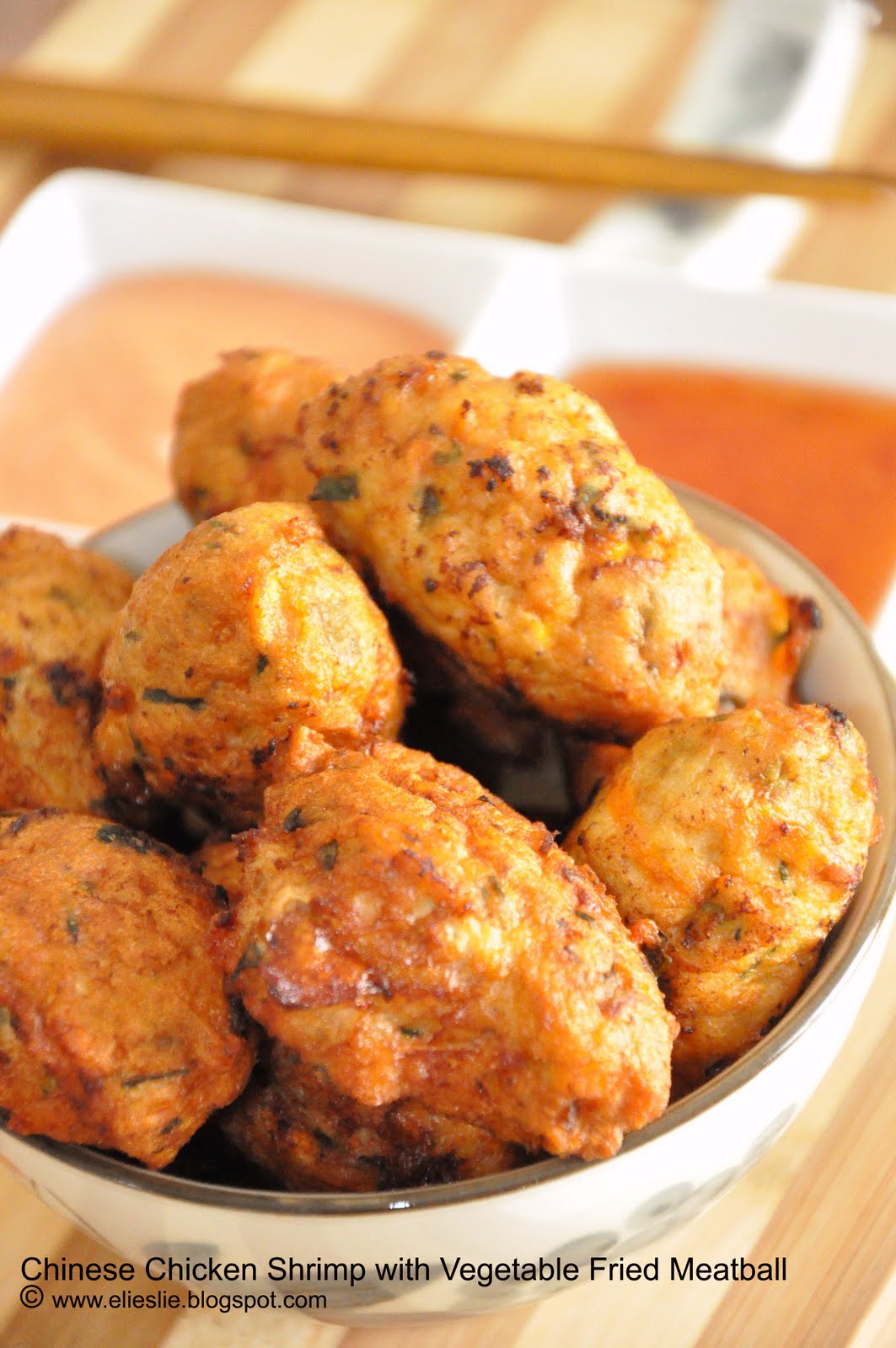 Give Thanks: Chinese Chicken Shrimp with Vegetable Fried Meatball