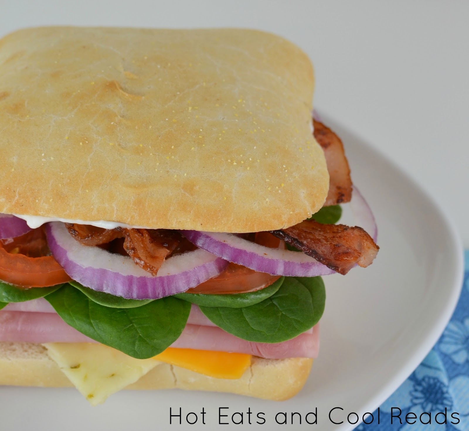 Classic ham sandwich loaded with tons of great ingredients! Perfect weekday lunch! Loaded Ham Sandwich from Hot Eats and Cool Reads!