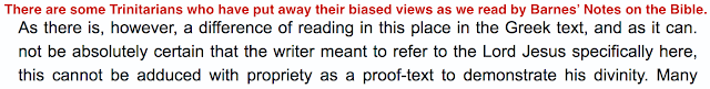 Revelation 1:8, Barnes notes on the Bible. Revelation 1:8, is not proof of Jesus divinity.