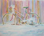 "Abandoned Girlie Bike";Watercolor. Click on to see more of my art...