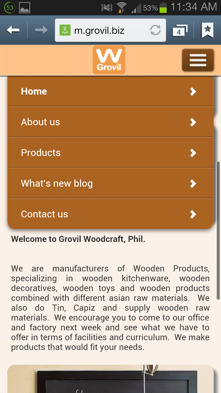 Grovil Woodcraft Philippines Inc. Blog Grovil Woodcraft site goes mobile