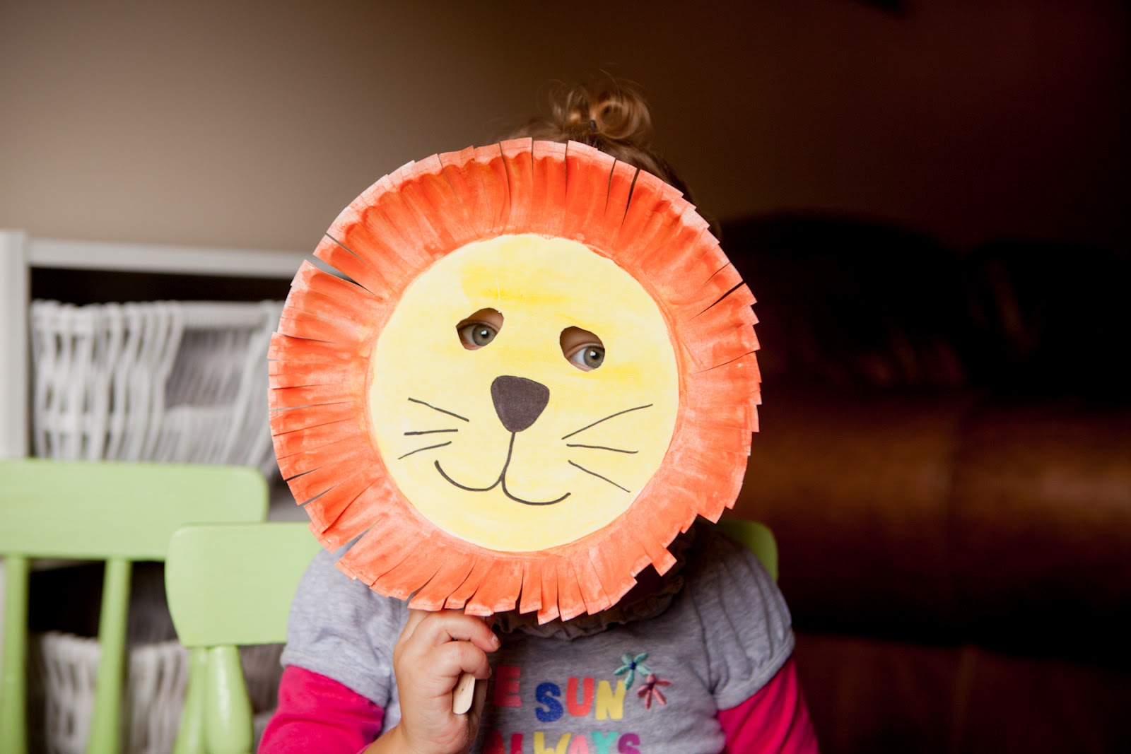 Mommy Minutes Paper Plate Lion Mask
