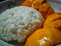 Riz gluant sucré et mangue