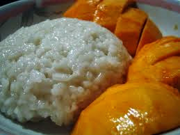 Riz gluant sucré et mangue Riz gluant sucré et mangue