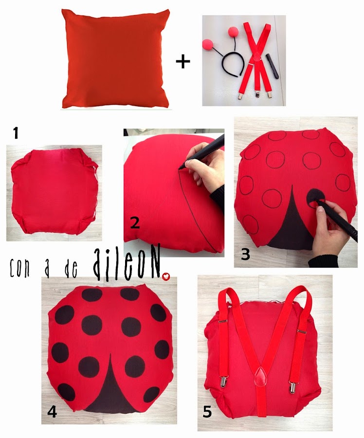 disfraz mariquita DIY conadeaileon carnaval ladybird low cost