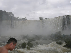 Upper Iguazu Falls from river catwalk, Brazil side