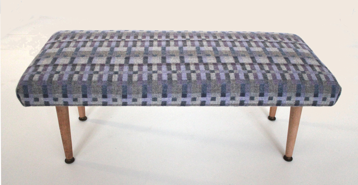 Mick Sheridan Upholstery Long footstool in Welsh wool