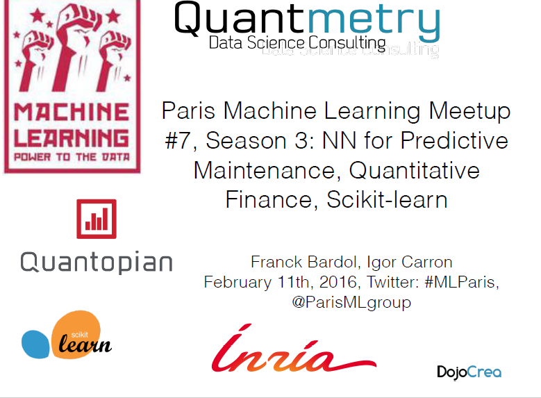 Nuit Blanche De nouveau ce soir, Paris Machine Learning Meetup 7