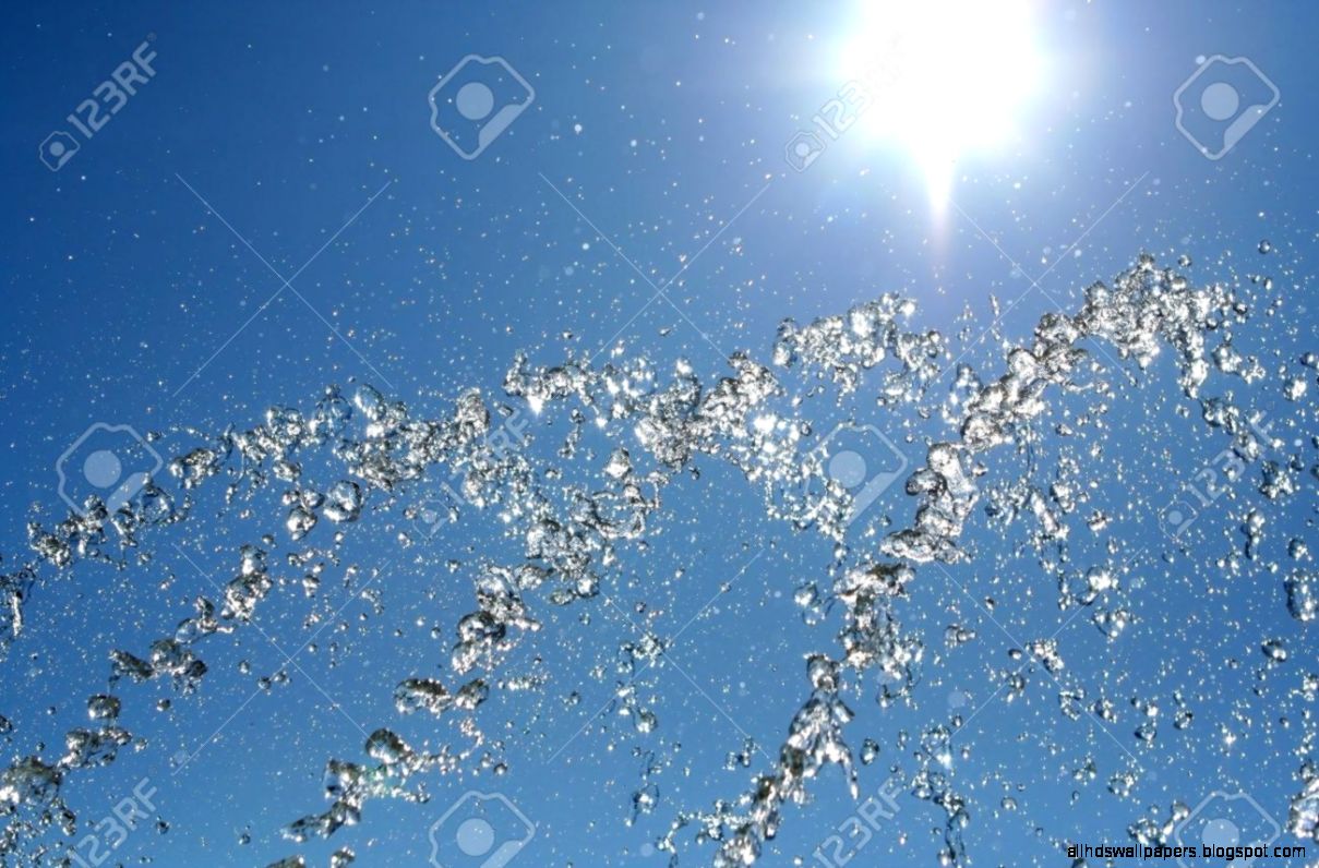 Close up Of Water In Motion With Beautiful Blue Sky Great For