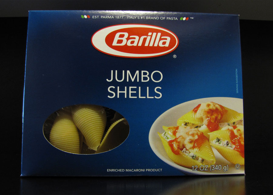 Smells Like Food in Here Barilla Jumbo Shells