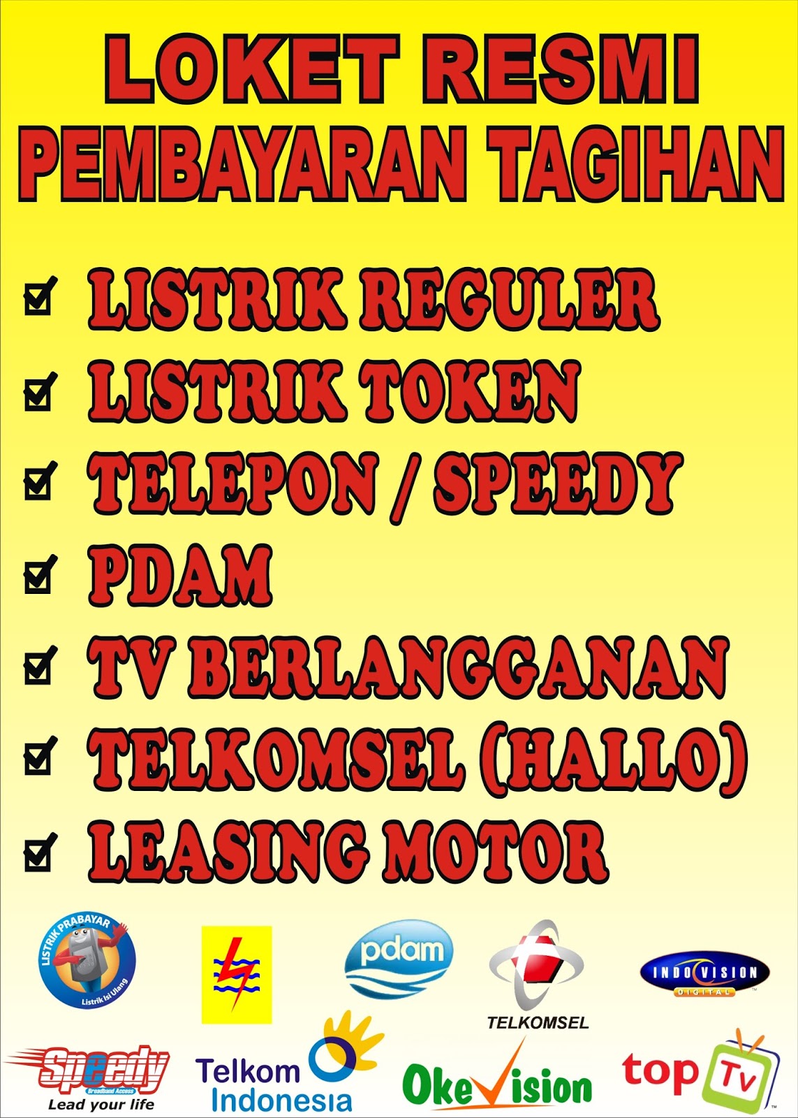 Contoh Spanduk Pembayaran Listrik - tracksfasr
