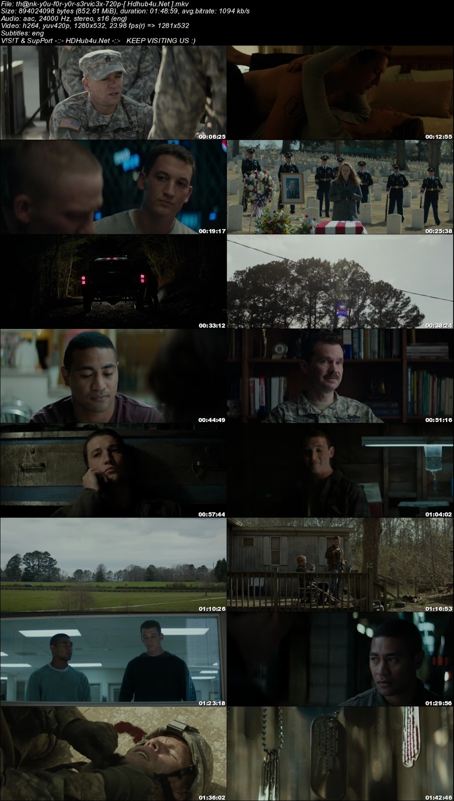 Thank You for Your Service 2017 English 720p WEB-DL ESubs 850MB Download