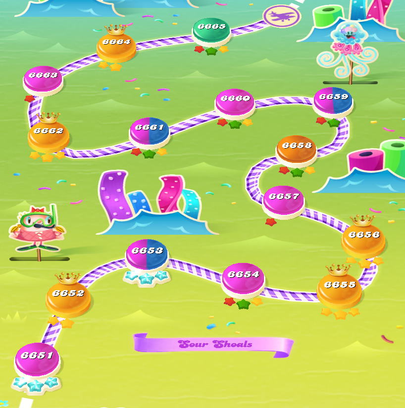 Candy Crush Saga level 6651-6665 Candy Crush Saga level 6651-6665