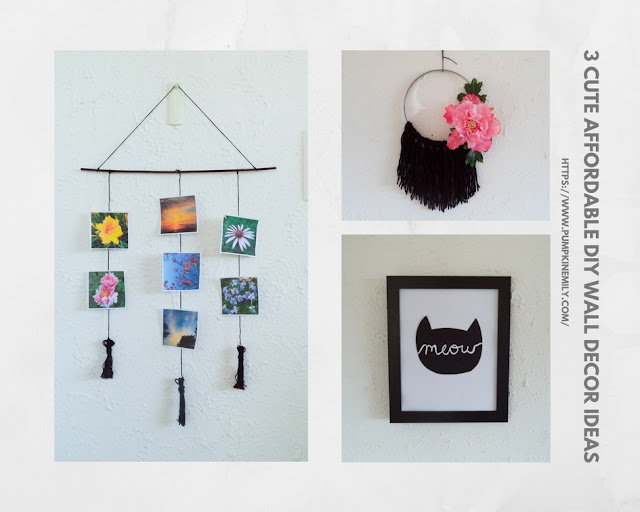 3 Cute Affordable DIY Wall Decor Ideas