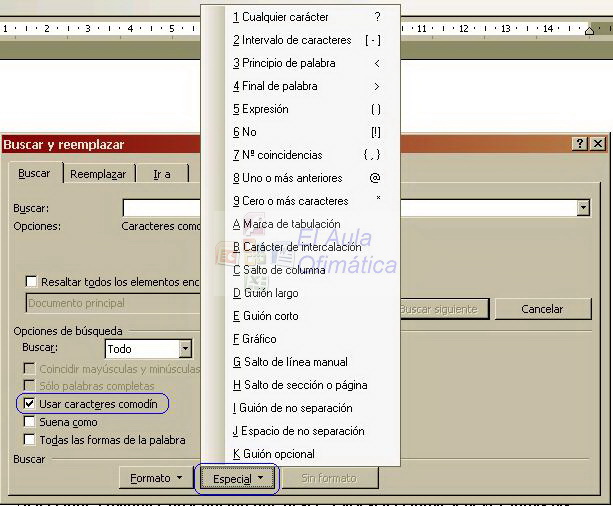 El Aula Ofimática Buscar y reemplazar texto en Word