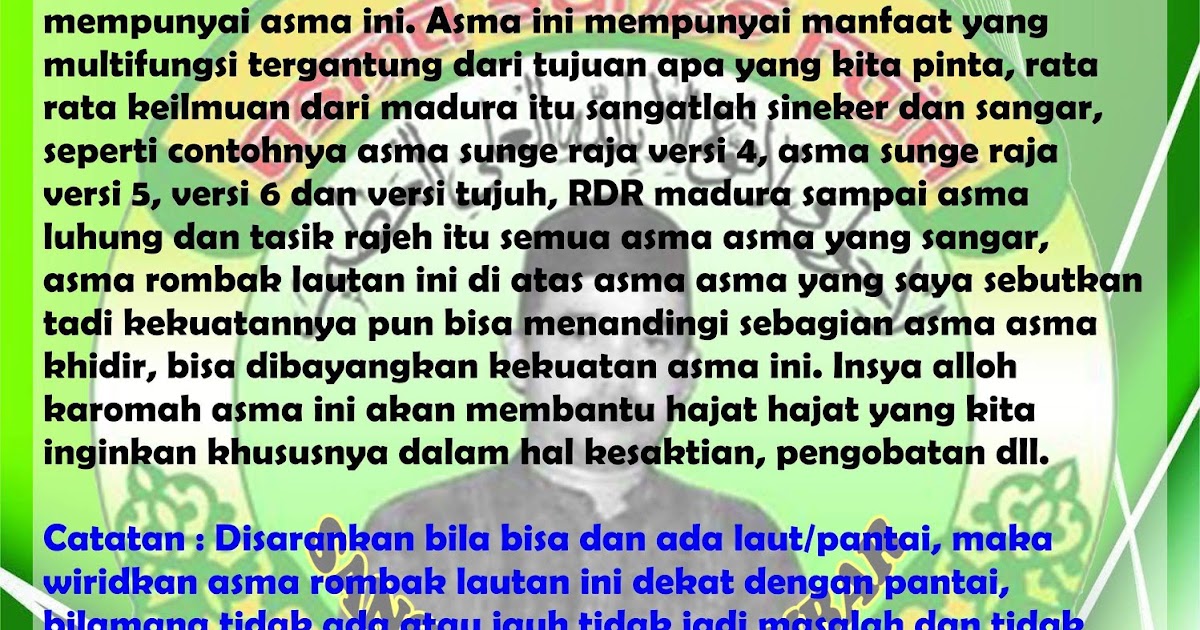 Sang Arjuna Kembar ASMA ROMBAK LAUTAN (ASMA DALIMA)